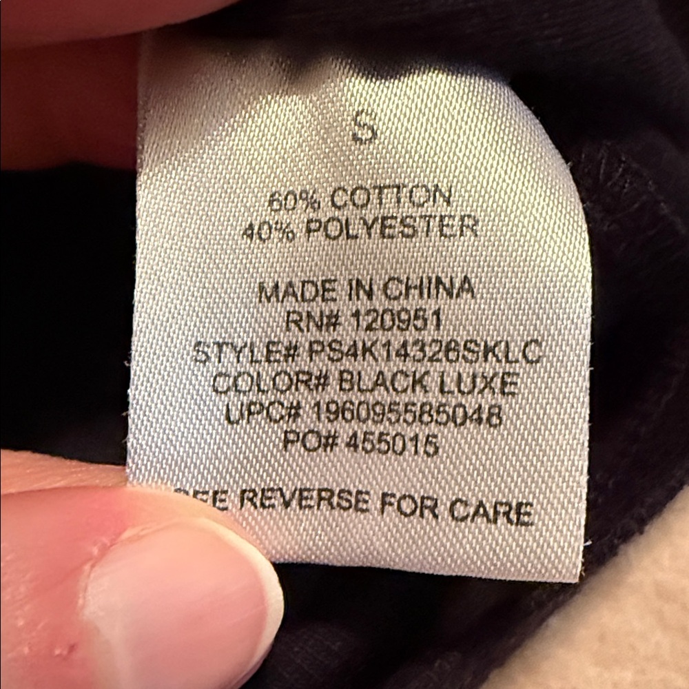 π€PINK REPUBLIC BLACK BABY TOP WITH LACE TRIM SIZE Sπ€ - Picture 5 of 8